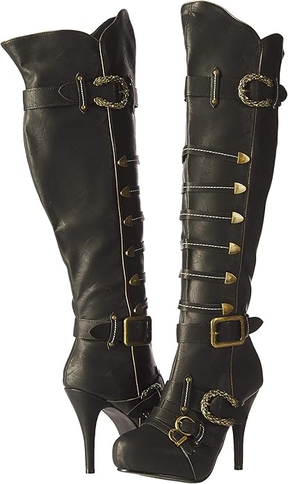 Rumi-421 Faux Leather Pirate Knee Boots