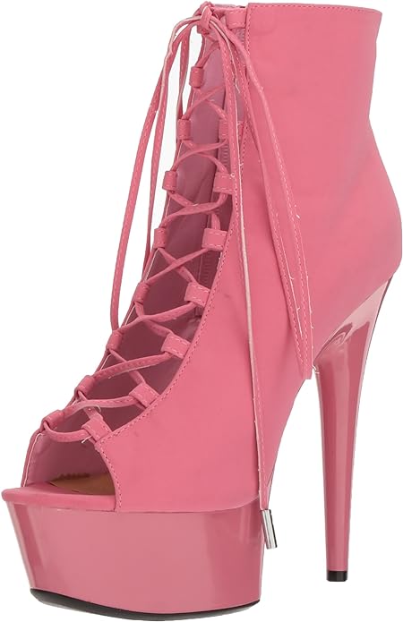 Reverse-609 Lace-Up Peep Toe Ankle Bootie