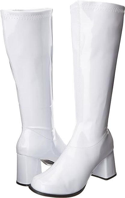 Gogo Knee High Patent 3" Chunky Heel Boots