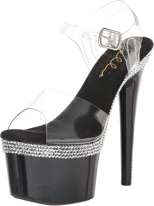 Hattie-709 Rhinestone Platform 7" Sandals