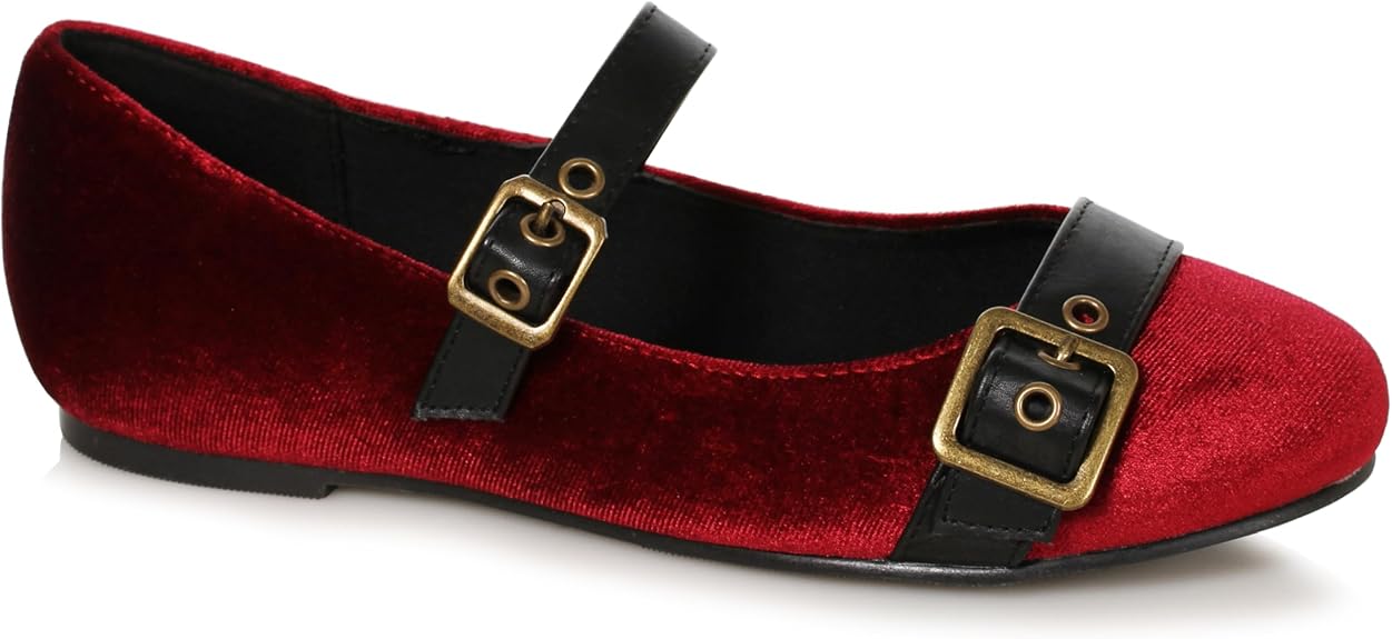 Emerald-100 Velvet Buckled Mary Jane