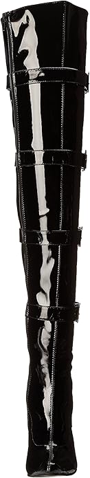 Buckleup-511 Thigh High Buckled Stiletto Boots