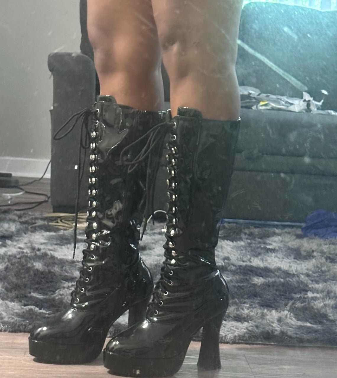 Easy Lace-Up Knee Boots