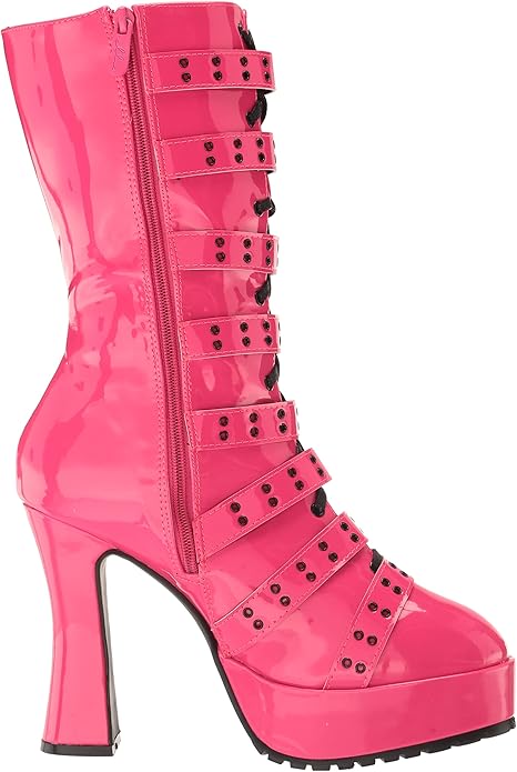 Melinoe-557 Buckled Chunky Heel Boots