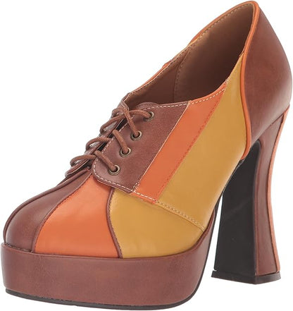 Brenda-557 Retro Oxford Chunky Heel Pumps