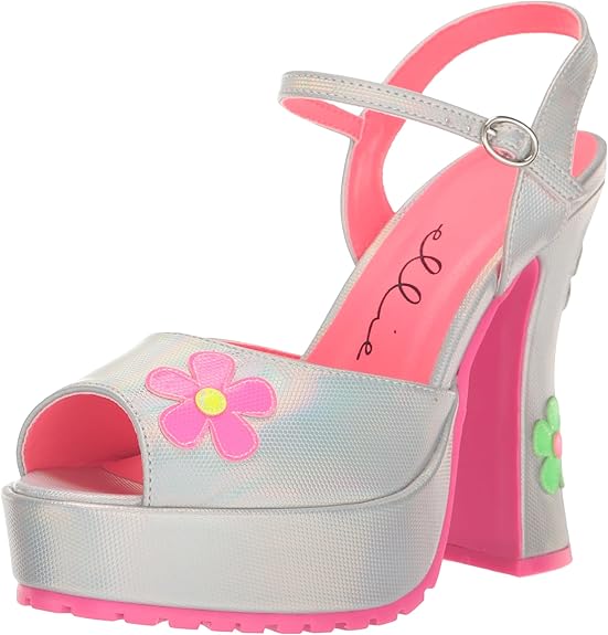 Daisy-557 Flower Child Chunky Heel Platform Sandals