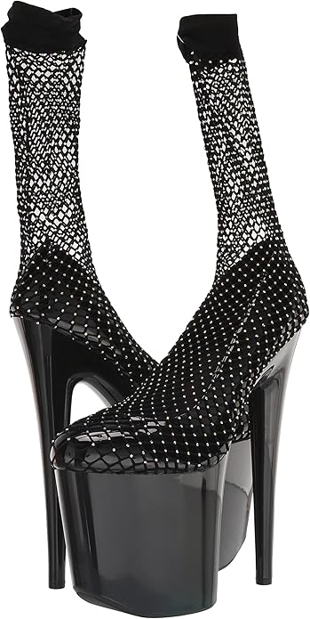 Alexis-850 Rhinestone Fishnet Stocking Pumps