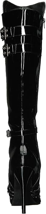 Gwen-511 Studded Patent 5" Knee Boots