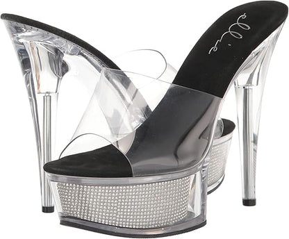 Spring-609 Rhinestone 6" Stiletto Mules