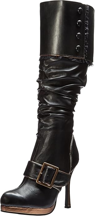 Grace-426 Faux Leather Pirate Style Knee Boots