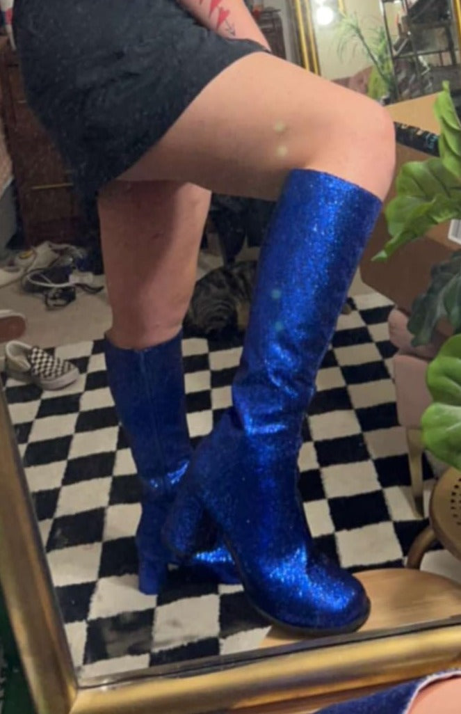 Gogo-G Glitter Gogo Knee Boots