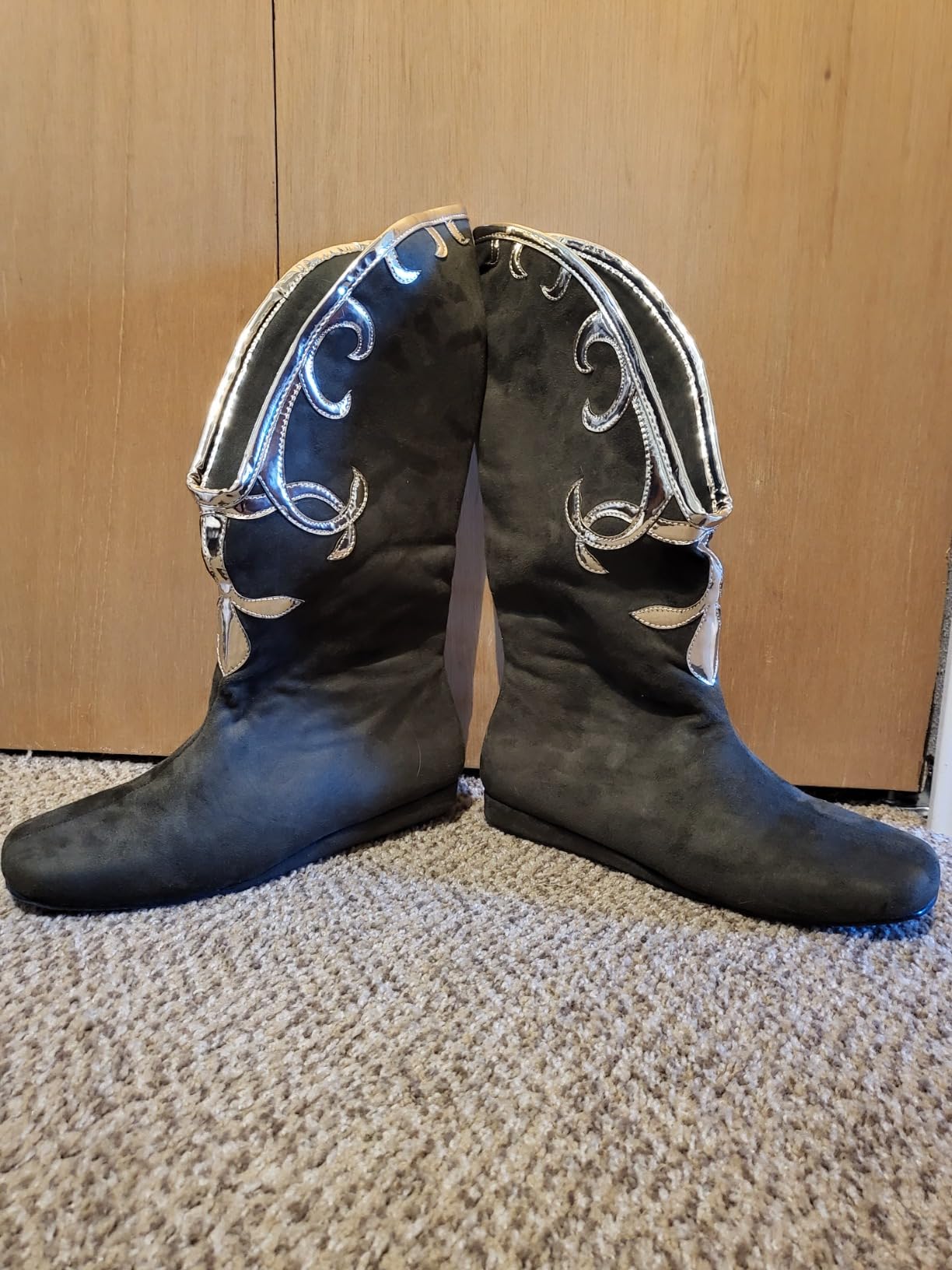 Alba-103 Gold Tribal Microfiber Boots