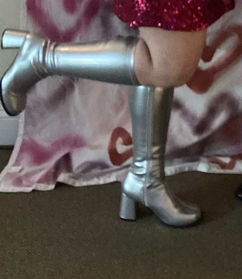 Gogo Knee High PU 3" Chunky Heel Boots