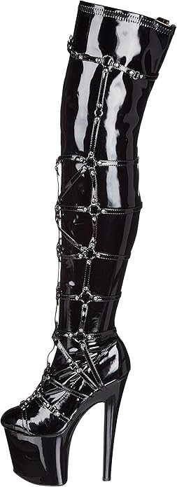 Metro-821 Patent Fetish 8" Thigh High Boots