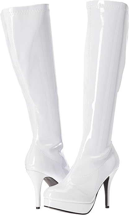 Groove-421 Gogo Patent 4" Heel Knee Boots