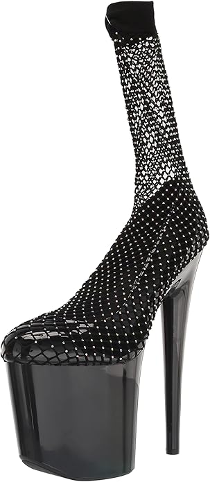 Alexis-850 Rhinestone Fishnet Stocking Pumps