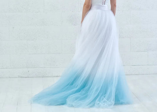 Custom Tulle Ombre Detachable Wedding Train All Sizes/Colors