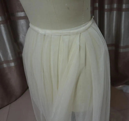 Custom Double Layered Tulle Detachable Wedding Skirt All Sizes/Colors