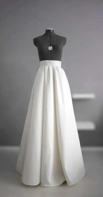 Custom Satin Full A Line Wedding Skirt Separate All Sizes/Colors