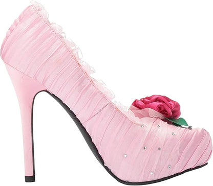 Penelope-517 Satin Flowered Pumps