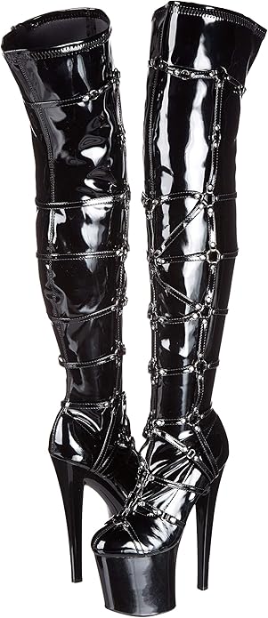 Metro-821 Patent Fetish 8" Thigh High Boots