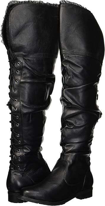 Tyra-181 Victorian/Pirate Faux Leather Boots