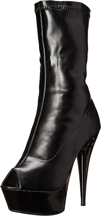 Angela-609 Peep Toe Calf Boots