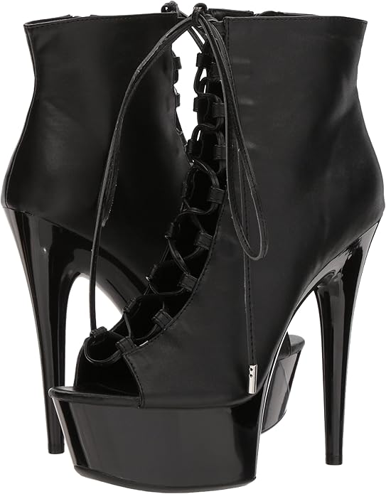 Reverse-609 Lace-Up Peep Toe Ankle Bootie