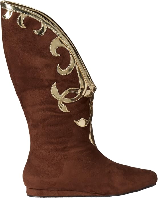 Alba-103 Gold Tribal Microfiber Boots