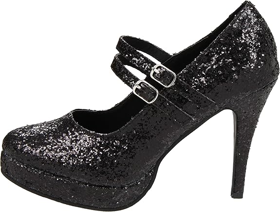 Jane-421-G Glitter Mary Jane Platform