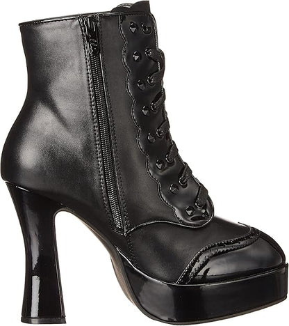 Flore-557 Chunky Heel Platform Laced Boots