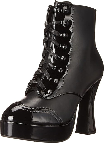 Flore-557 Chunky Heel Platform Laced Boots