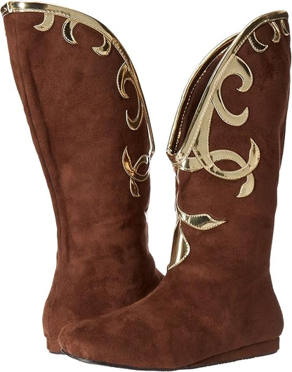 Alba-103 Gold Tribal Microfiber Boots