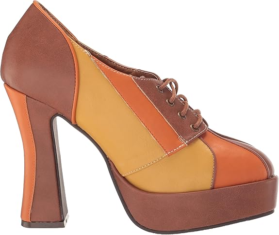 Brenda-557 Retro Oxford Chunky Heel Pumps