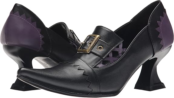 Quake-301 Faux Leather Two Tone Witch Pumps