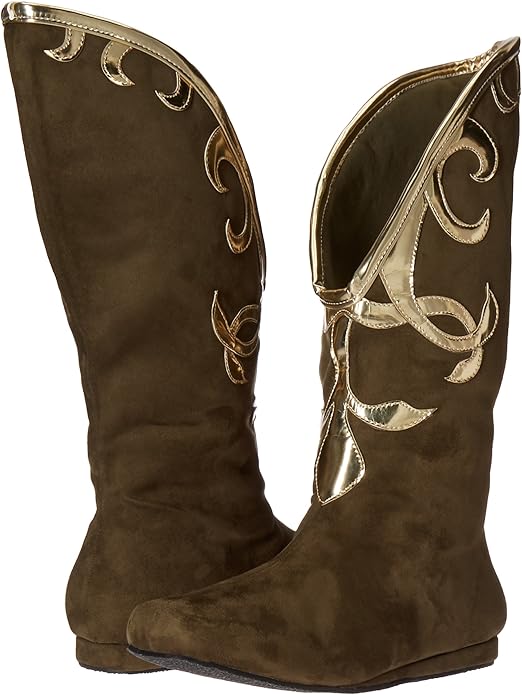 Alba-103 Gold Tribal Microfiber Boots