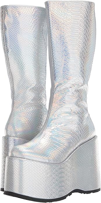 Amara-500 Reptile Skin Chunky Knee Boots