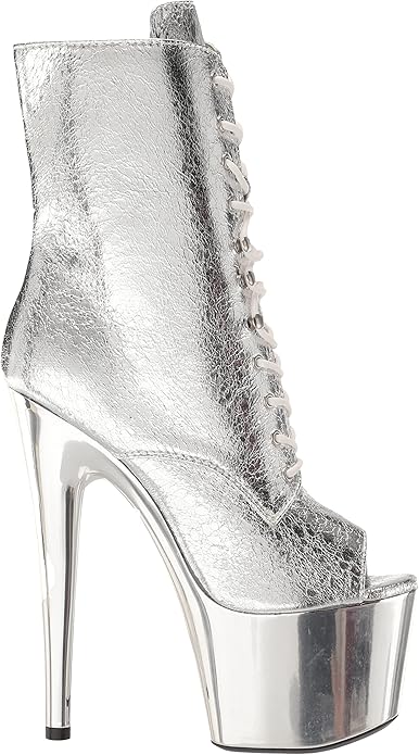 Ana-709 Peep Toe Platform Laced Ankle Boots