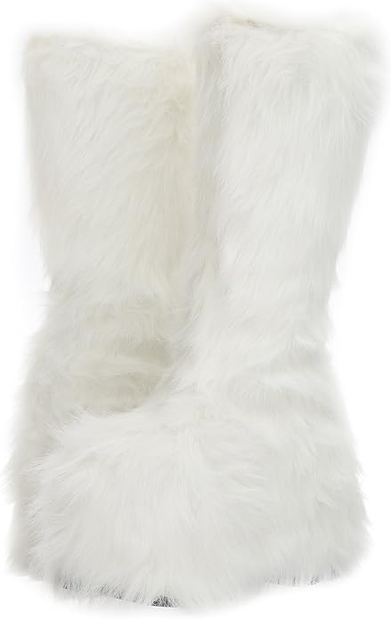 Fuzz-500 Faux Fur Knee Platform Boots