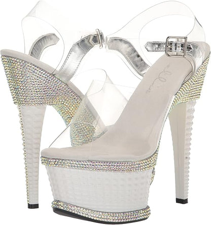 Angel-649 Textured Platform Bling Sandals