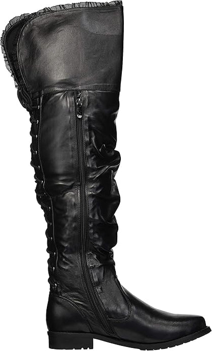 Tyra-181 Victorian/Pirate Faux Leather Boots