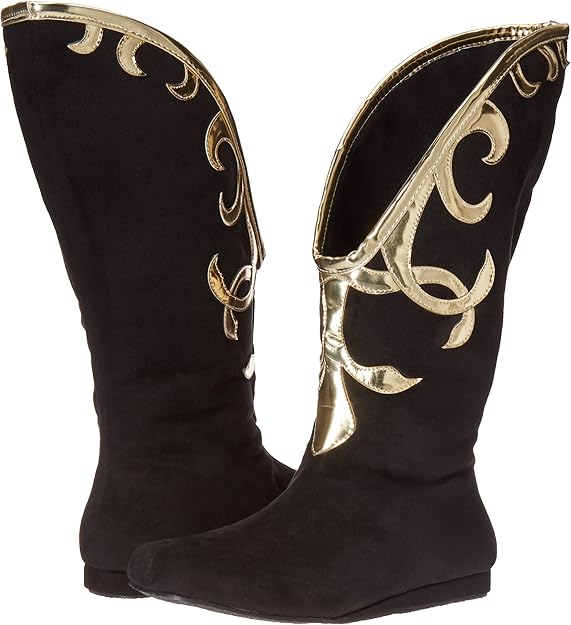 Alba-103 Gold Tribal Microfiber Boots