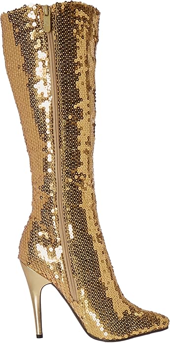 Tin-511 Sequined 5" Heel Knee Boots