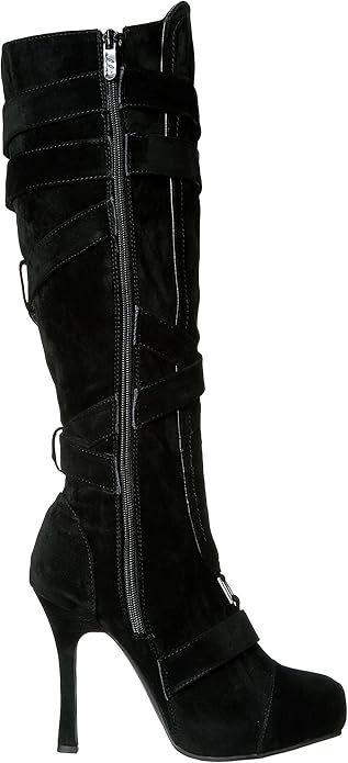 Vixen-420 Microfiber Buckle 4" Knee Boots