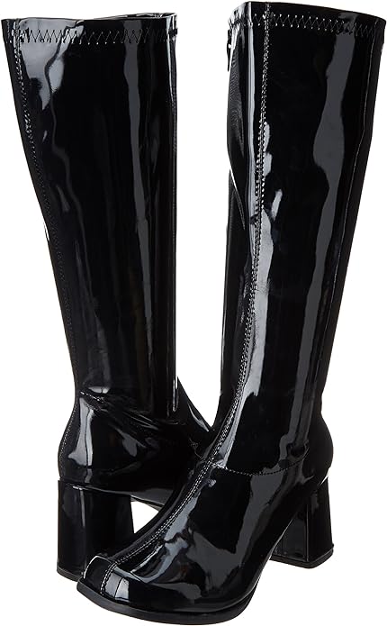 Gogo Knee High Patent 3" Chunky Heel Boots