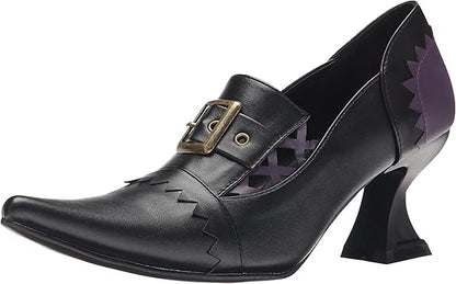 Quake-301 Faux Leather Two Tone Witch Pumps