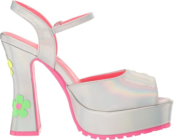 Daisy-557 Flower Child Chunky Heel Platform Sandals