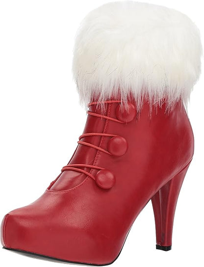 Claus-414 Fur Trim 4" Booties