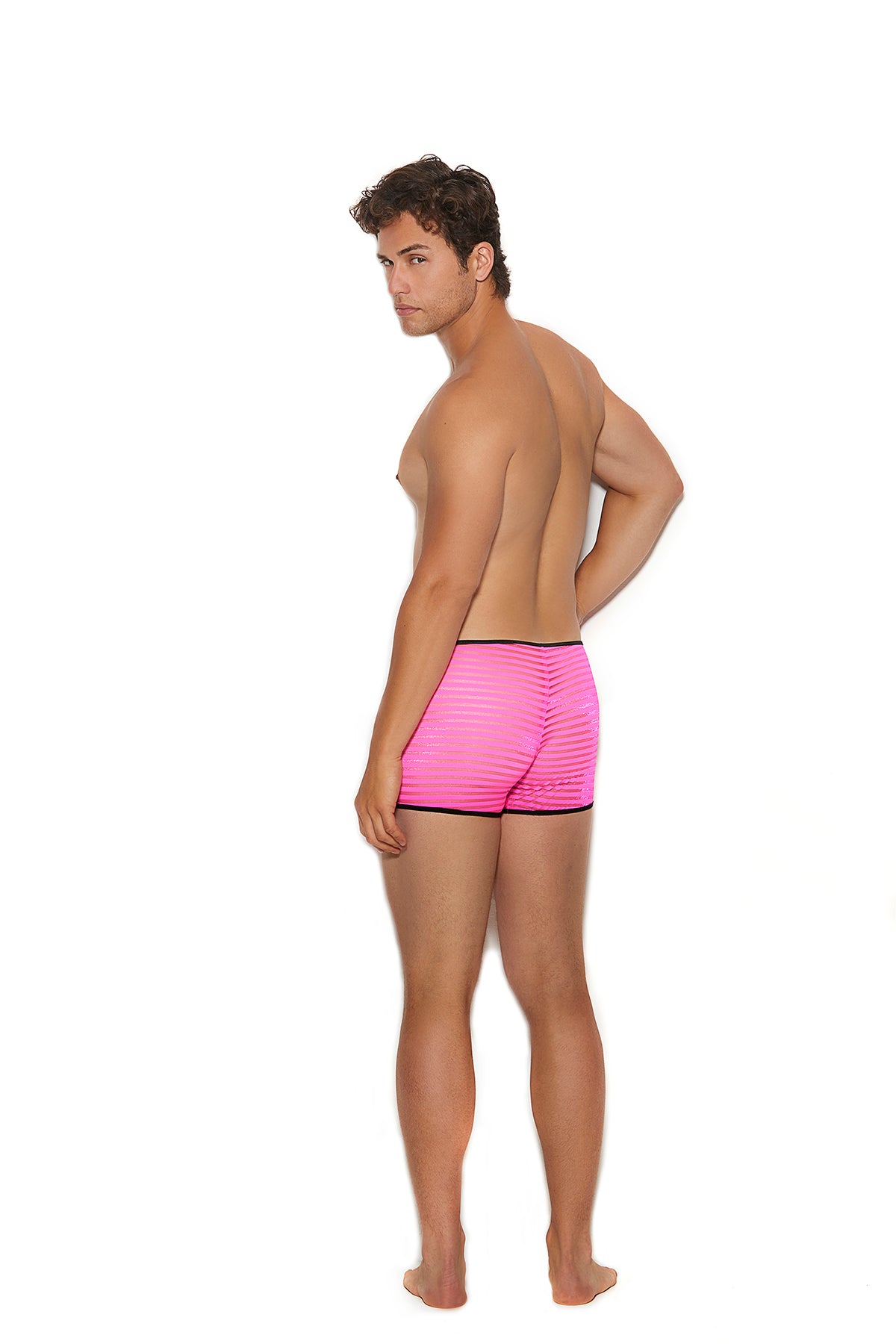 Striped Mesh Boxer Brief Underwear