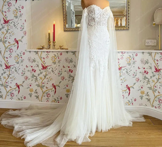 Lace/Tulle Whimsical Mermaid Wedding Gown All Sizes/Colors